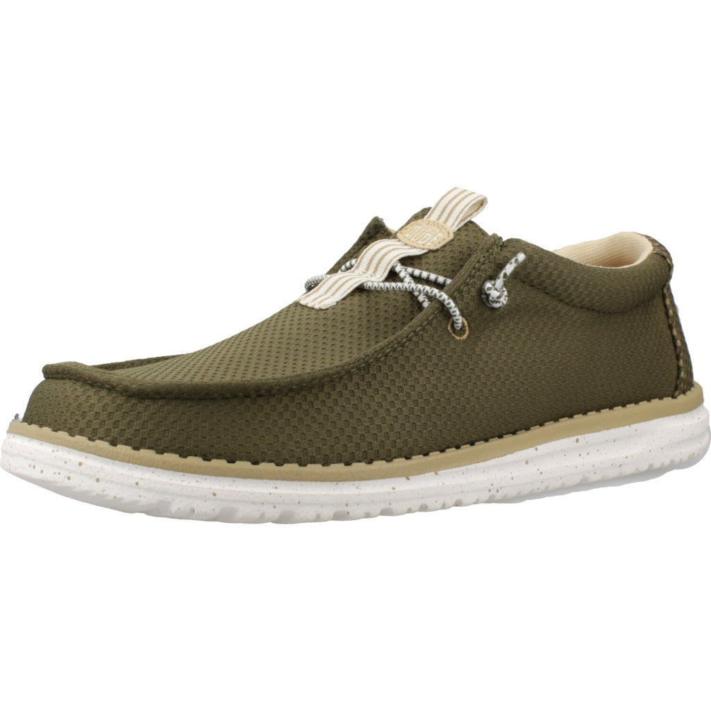 HEY DUDE WALLY MESH NEUTRALS en color VERDE (1)