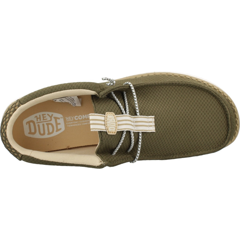 HEY DUDE WALLY MESH NEUTRALS en color VERDE (6)