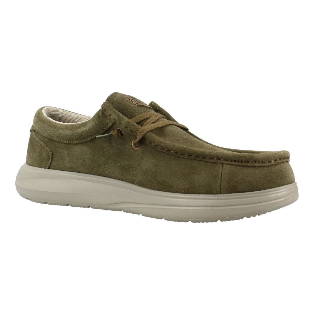 HEY DUDE HD WALLY X SUEDE en color VERDE (5)