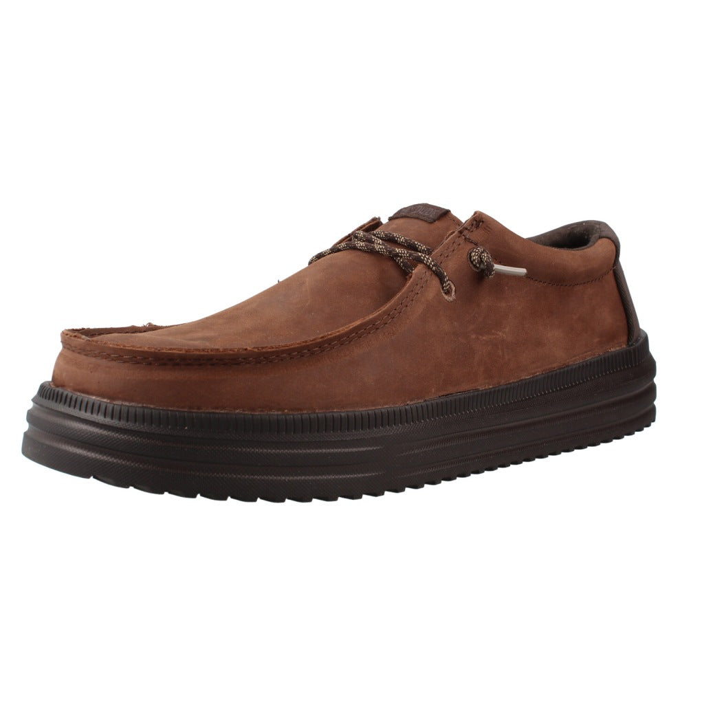 HEY DUDE HD REV TUMBLED LEATHER en color MARRON (1)