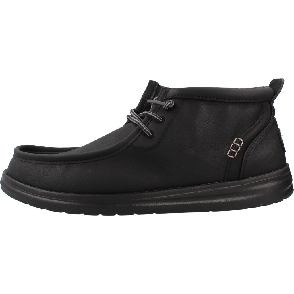 HEY DUDE HD WALLY MID GRIPR CLASSIC, en color NEGRO (2)
