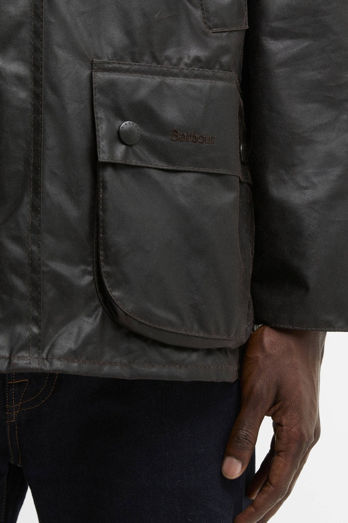 BARBOUR MWXSG BEDALE WAX JACKET en color NEGRO (5)