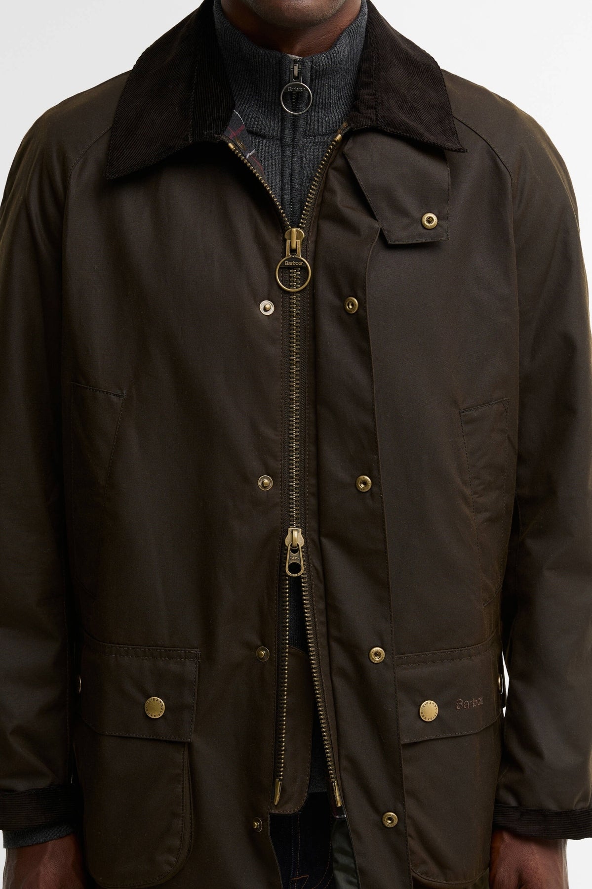 BARBOUR MWXOL ASHBY WAX JACKET en color MARRON (6)