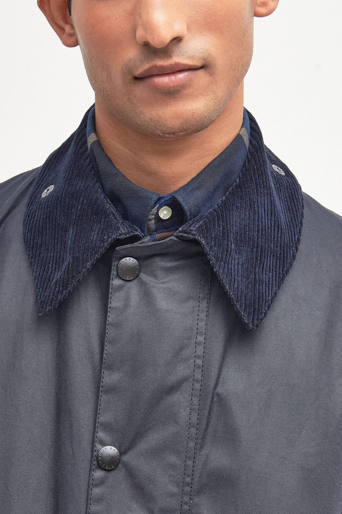 BARBOUR MWXNY REELIN WAX JACKET en color AZUL (4)