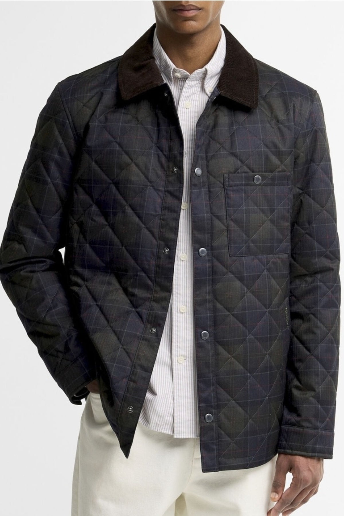BARBOUR TARTAN SHIRT QUILTED JACKET MQUTN en color MULTICOLOR (1)