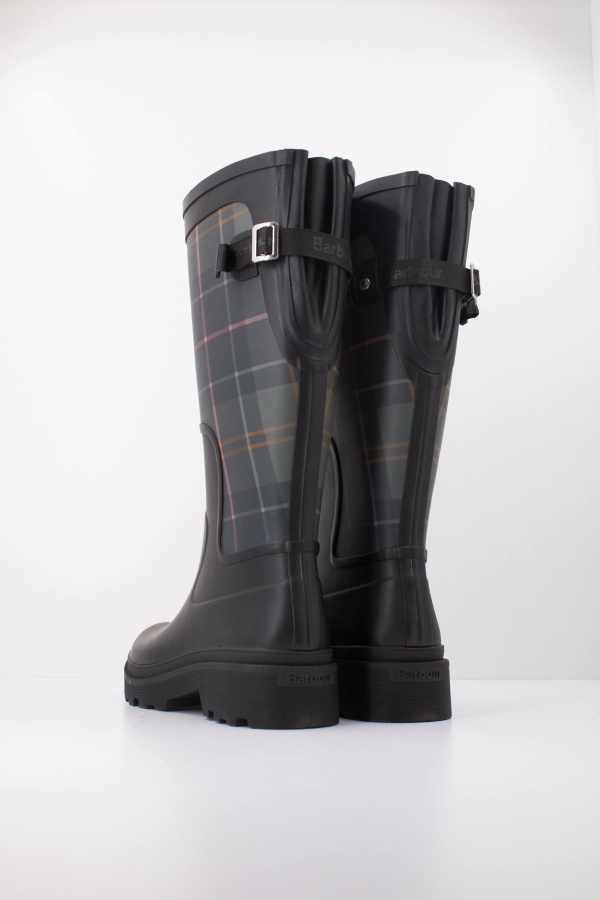 BARBOUR DENA TARTAN WELLINGTON LRFBK en color NEGRO (4)