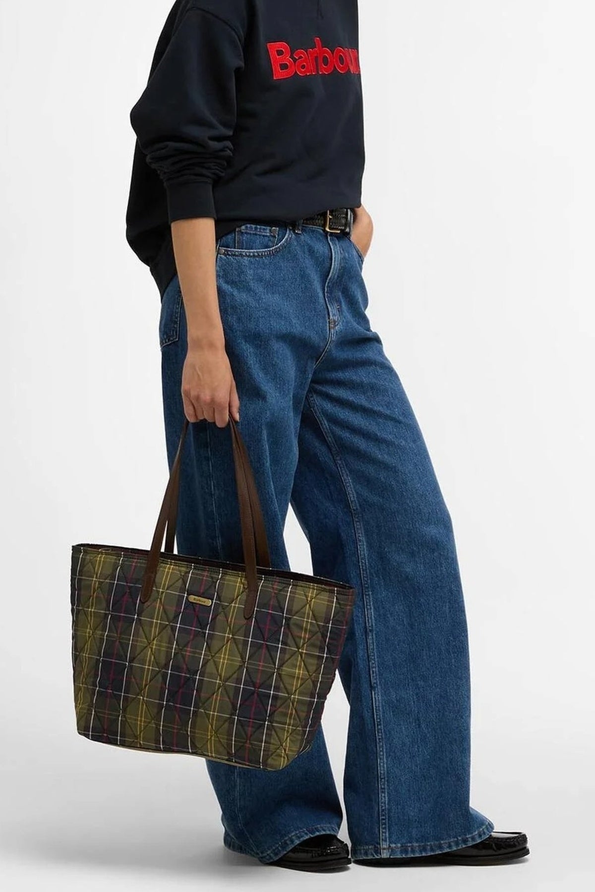 BARBOUR WETHERHAM QUILTED TARTAN TOTE LBAOL en color MULTICOLOR (1)