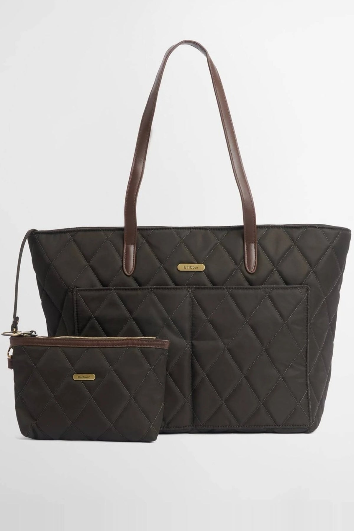BARBOUR LBAOL BARBOUR QUILTED TOTE en color VERDE (1)