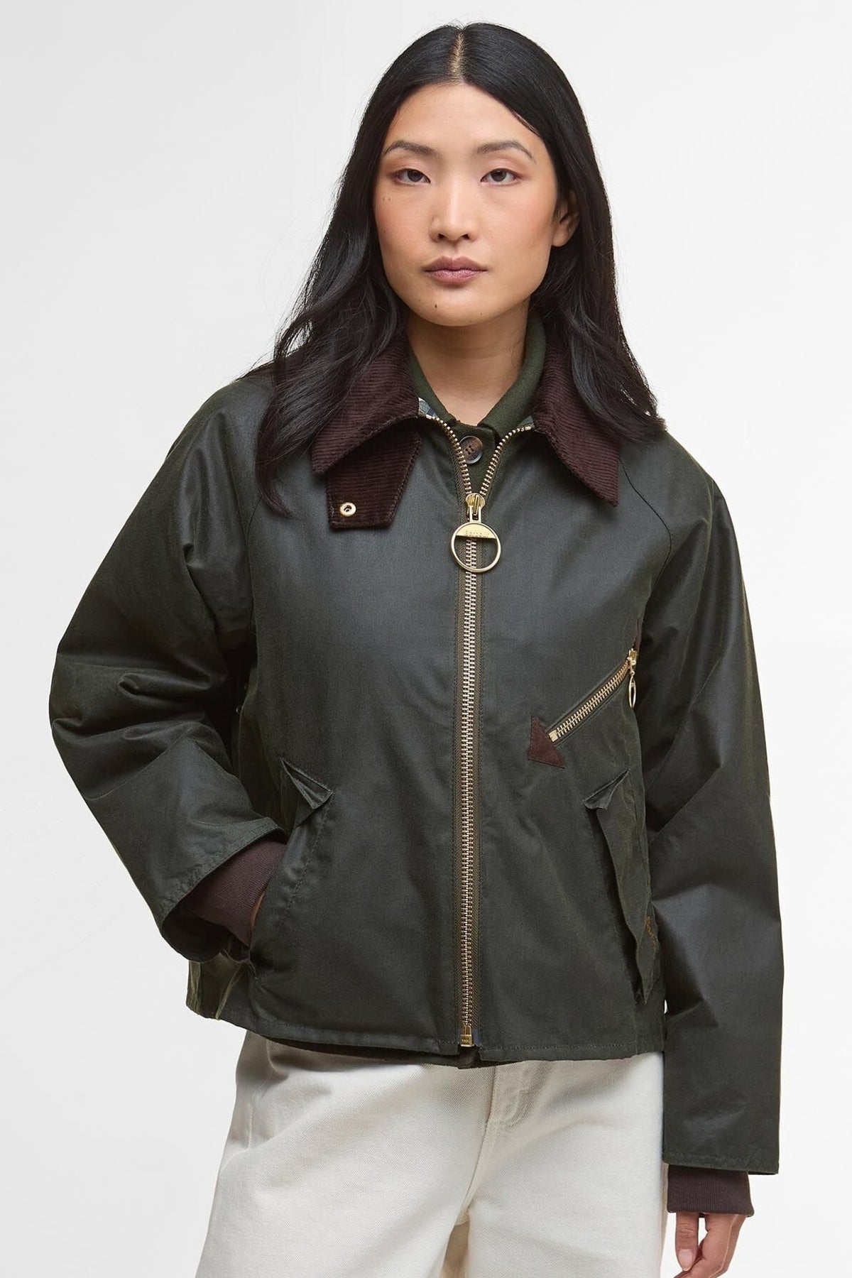 BARBOUR ARLENE WAX LWXOL en color VERDE (1)