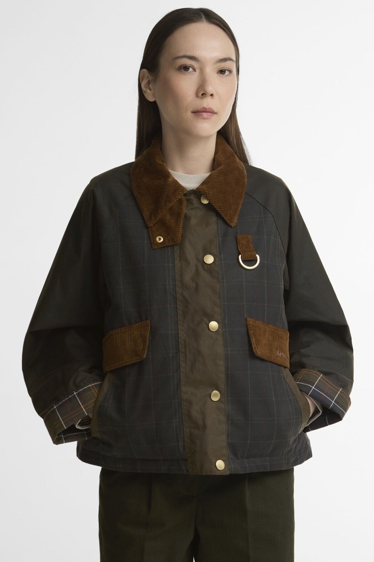 BARBOUR LWXOL BARBOUR IRENE WAX en color VERDE (1)