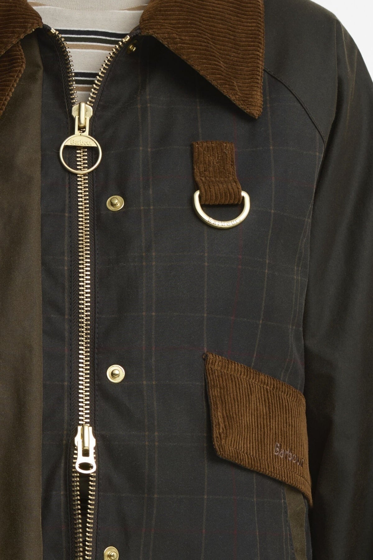 BARBOUR IRENE WAX LWXOL en color VERDE (3)