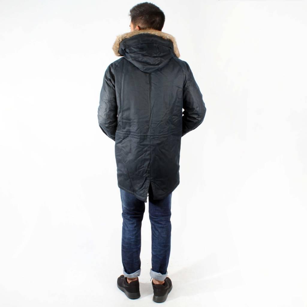 BARBOUR GISBURNE WAX MWXNY en color AZUL (4)