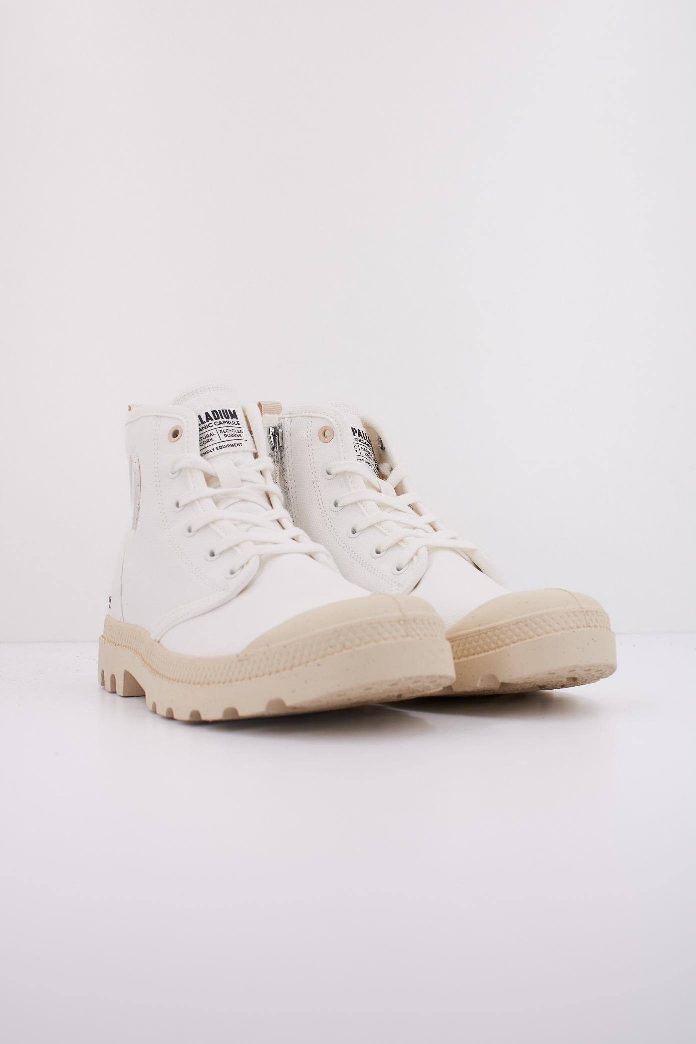 PALLADIUM PAMPA HI ZIP ORGANIC en color BLANCO (2)
