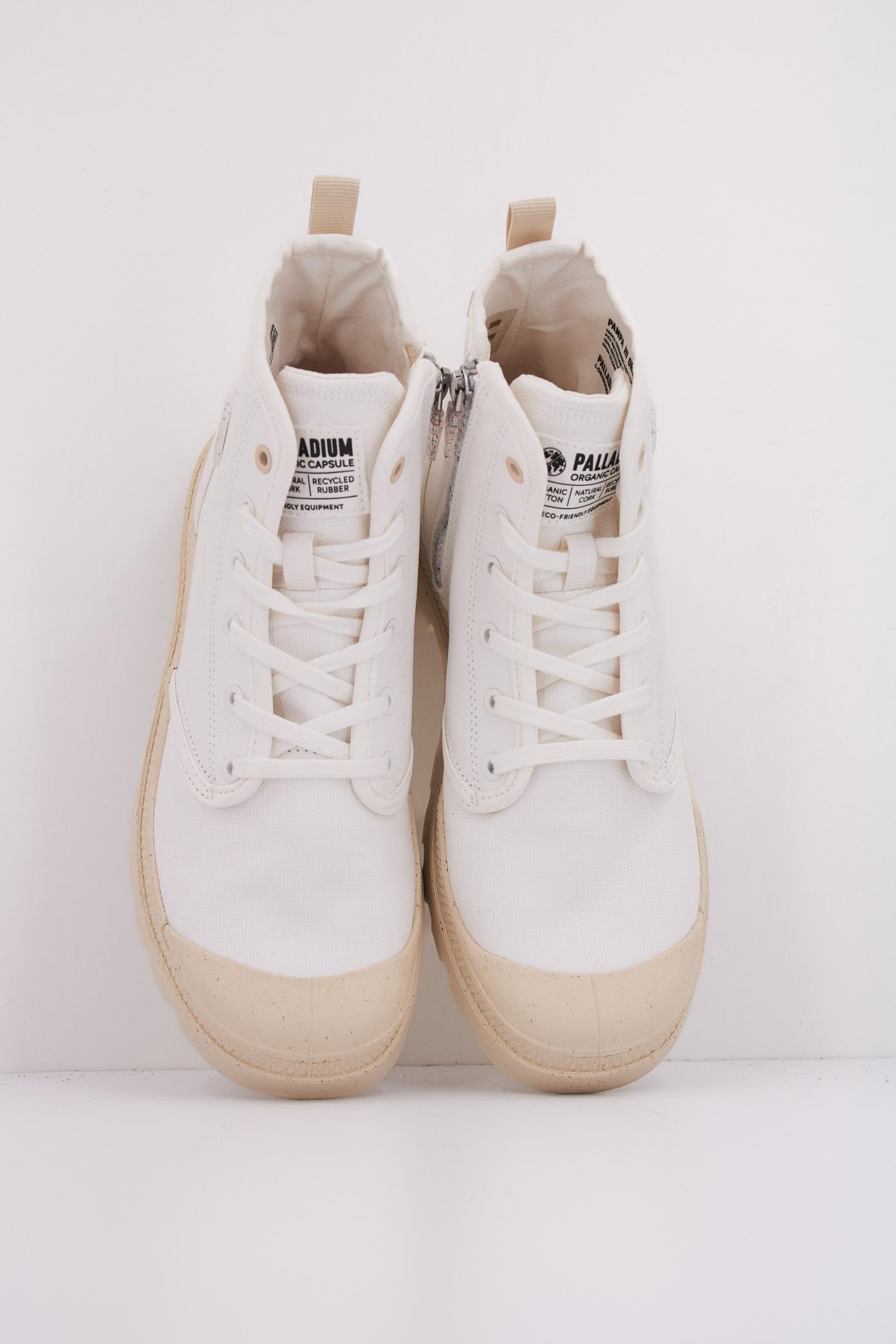 PALLADIUM PAMPA HI ZIP ORGANIC en color BLANCO (3)