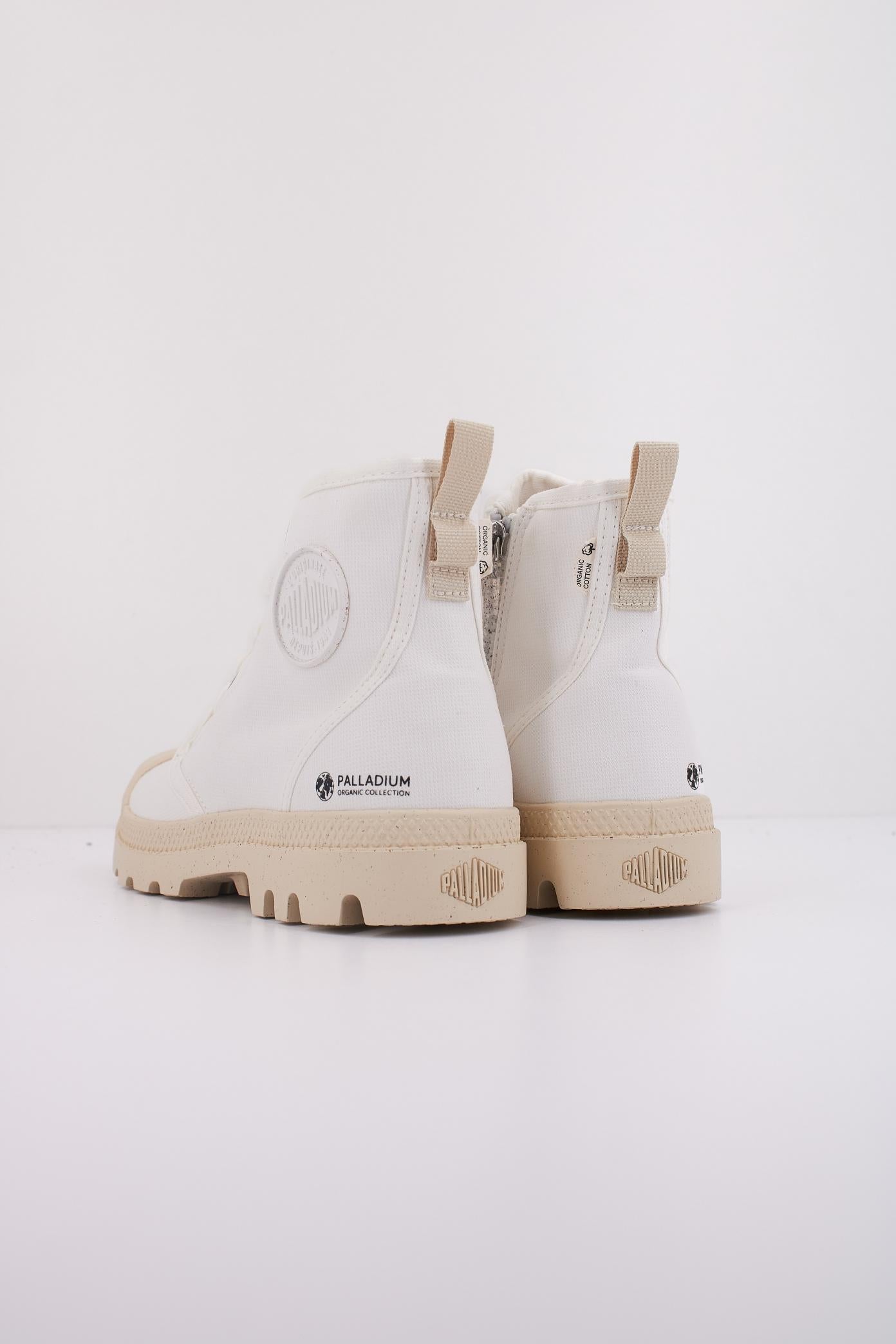 PALLADIUM PAMPA HI ZIP ORGANIC en color BLANCO (4)