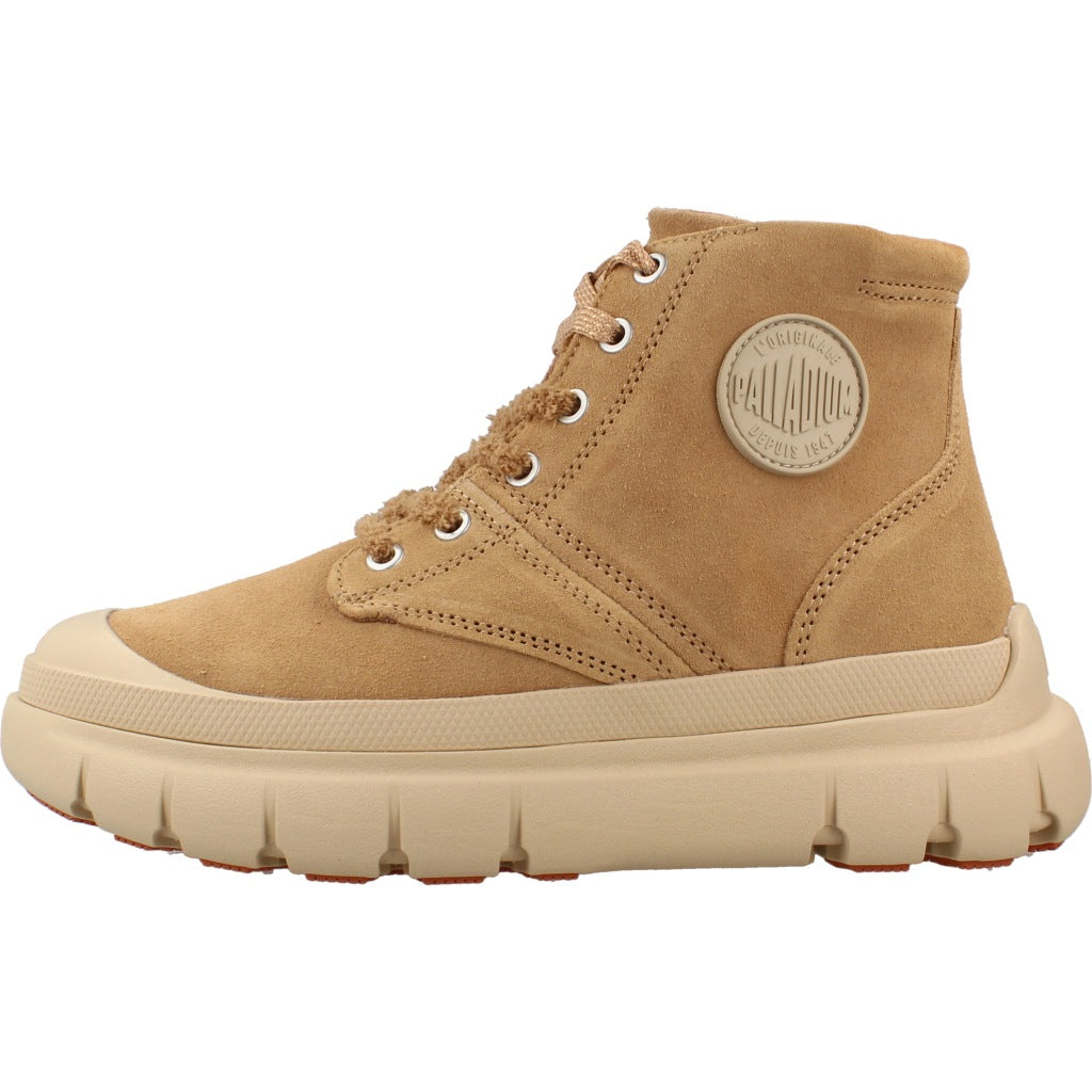 PALLADIUM BOTAS PALLAPOP HI ZIP SDE en color MARRON CLARO (2)