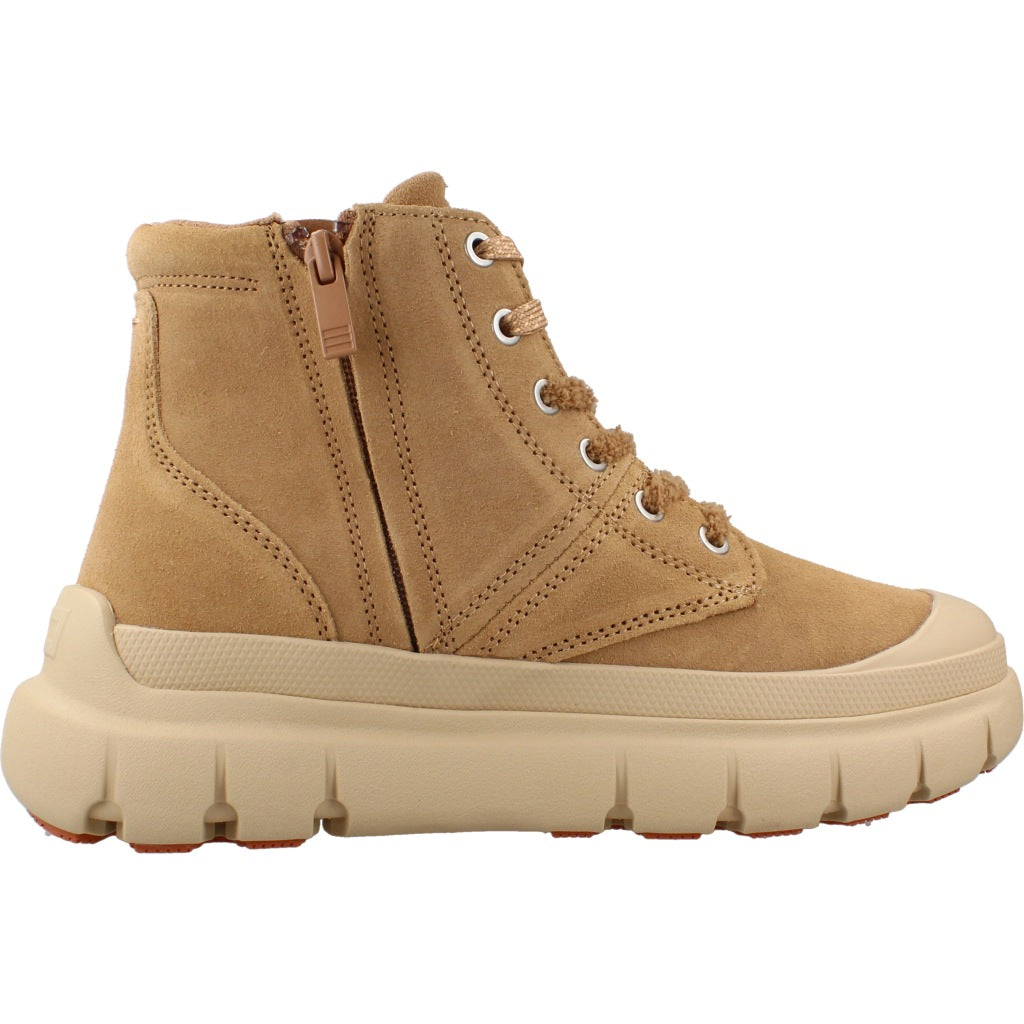 PALLADIUM BOTAS PALLAPOP HI ZIP SDE en color MARRON CLARO (4)