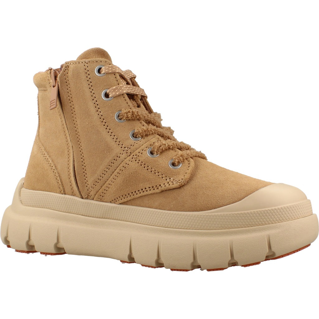 PALLADIUM BOTAS PALLAPOP HI ZIP SDE en color MARRON CLARO (5)