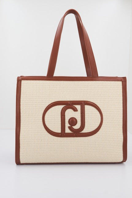 LIU-JO SHOPPING BAG en color MARRON CLARO (1)
