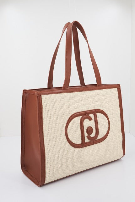 LIU-JO SHOPPING BAG en color MARRON CLARO (2)