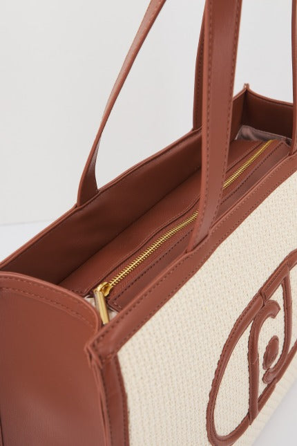 LIU-JO SHOPPING BAG en color MARRON CLARO (4)