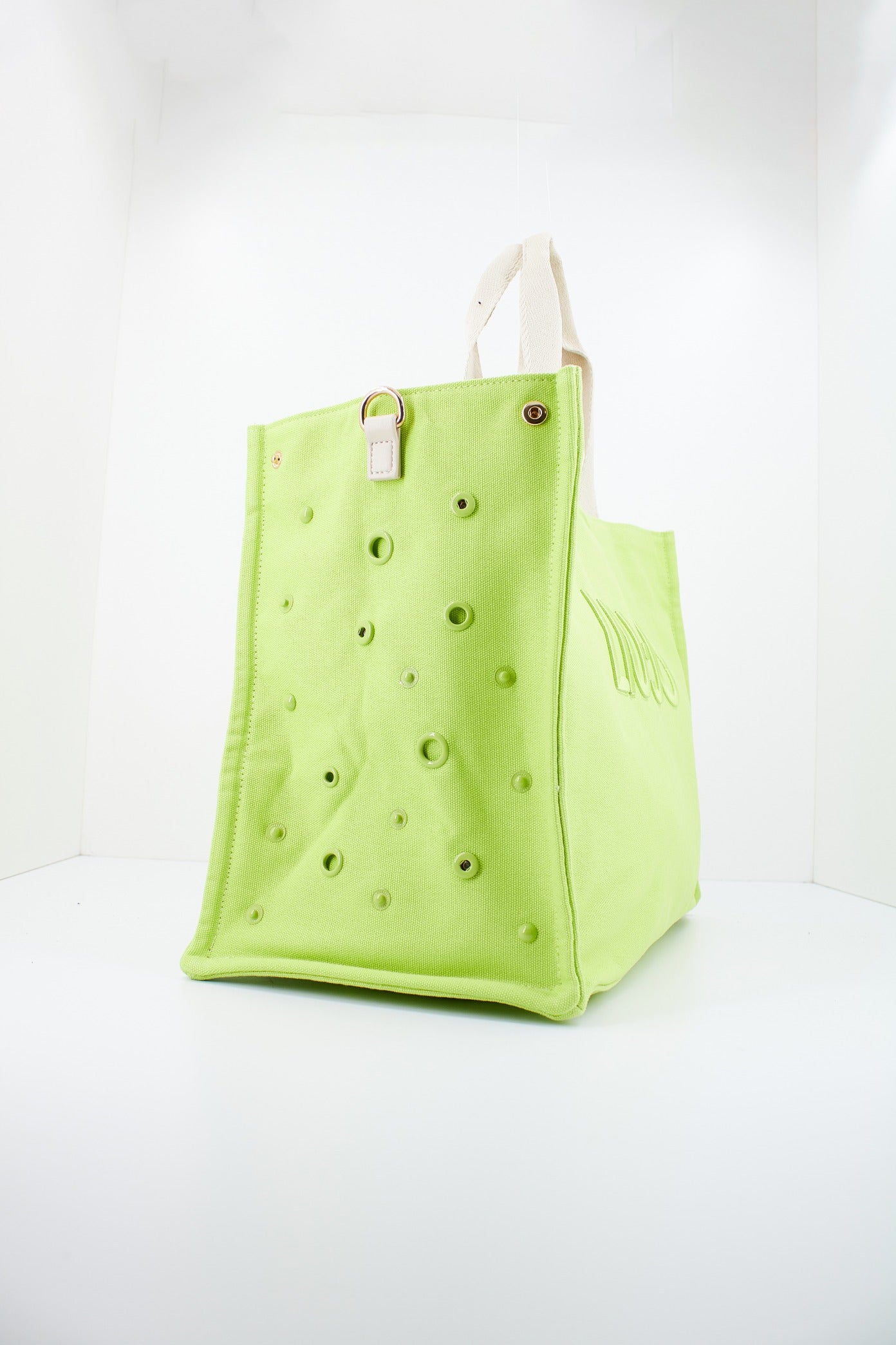 LIU-JO TOTE CANVAS en color VERDE (3)