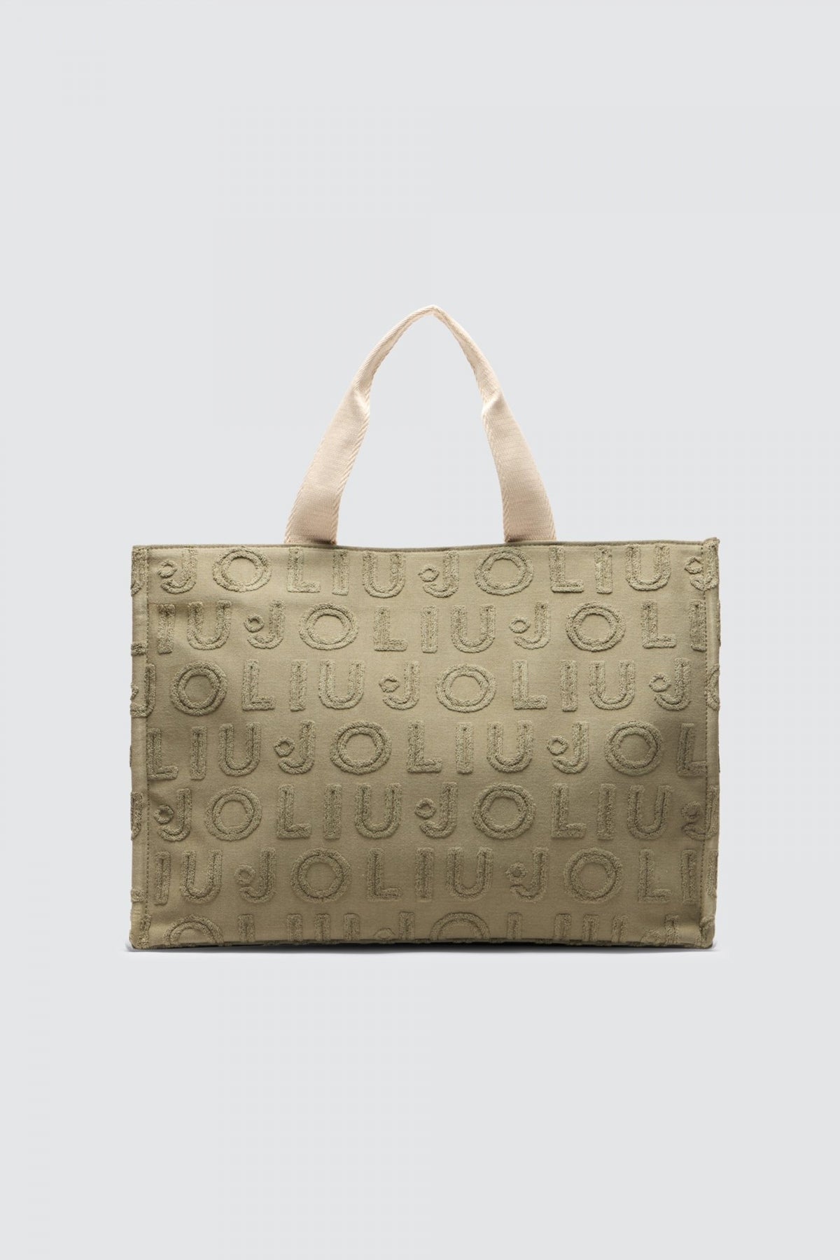 LIU-JO L TOTE JACQUARD PLAIN en color VERDE (1)