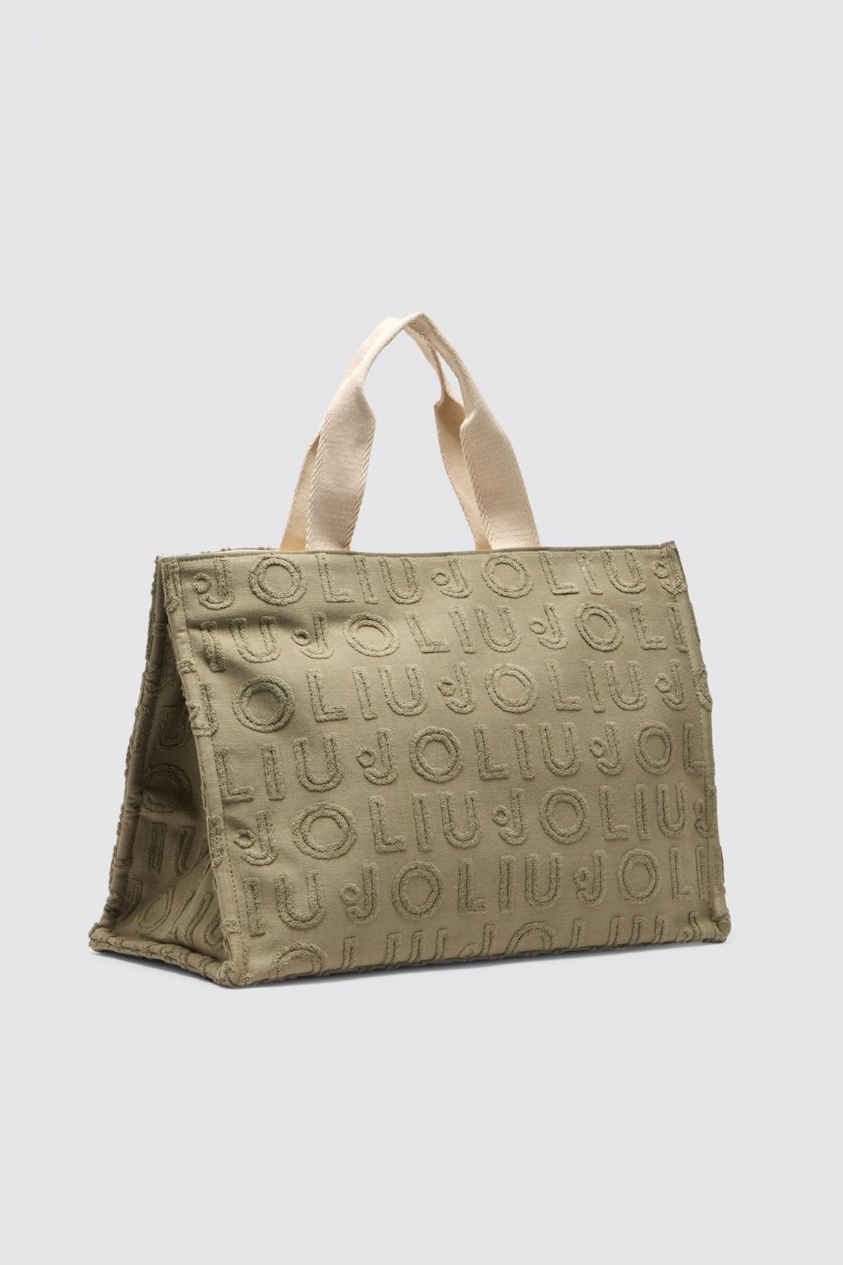 LIU-JO L TOTE JACQUARD PLAIN en color VERDE (2)