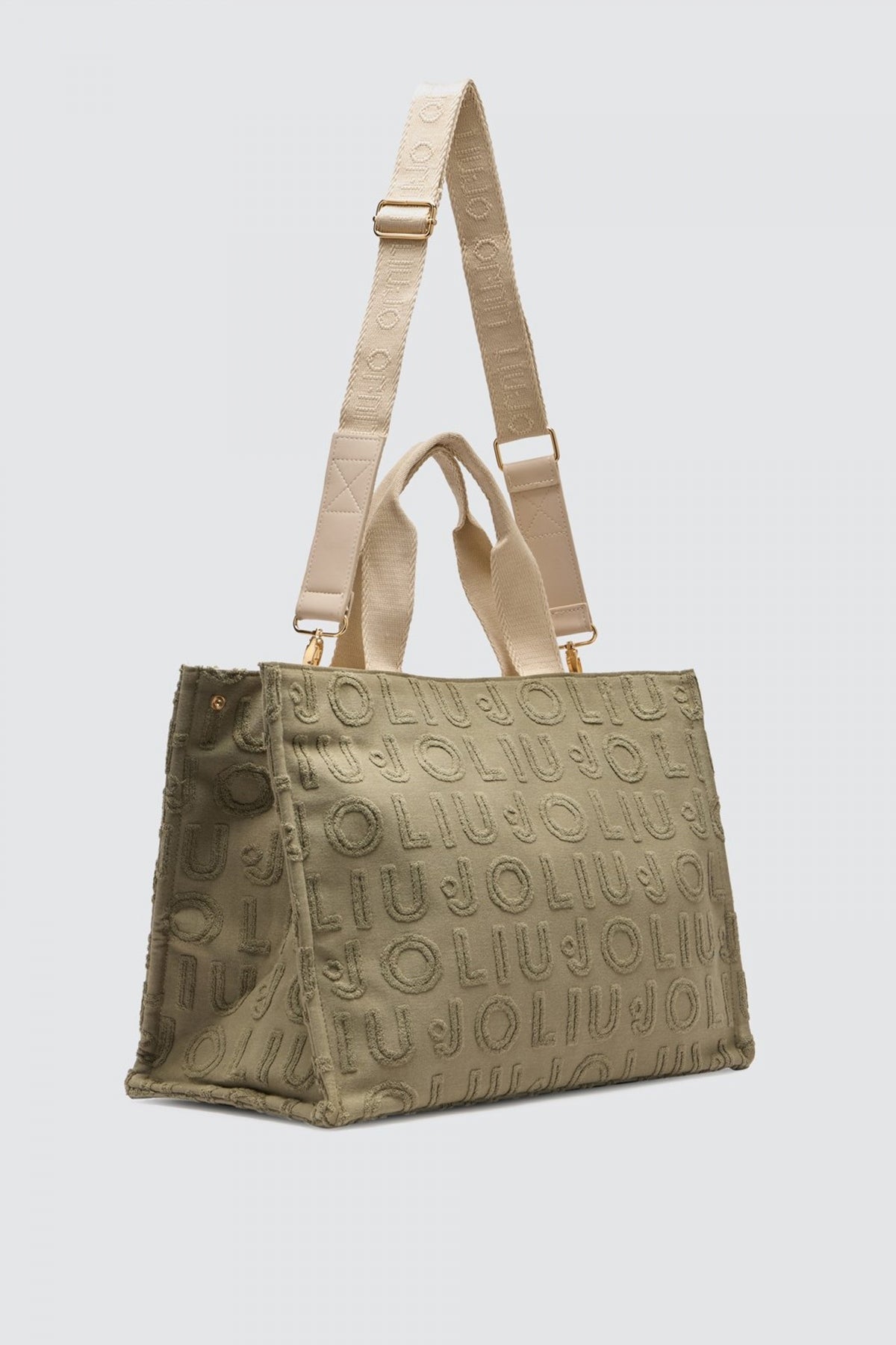 LIU-JO L TOTE JACQUARD PLAIN en color VERDE (3)