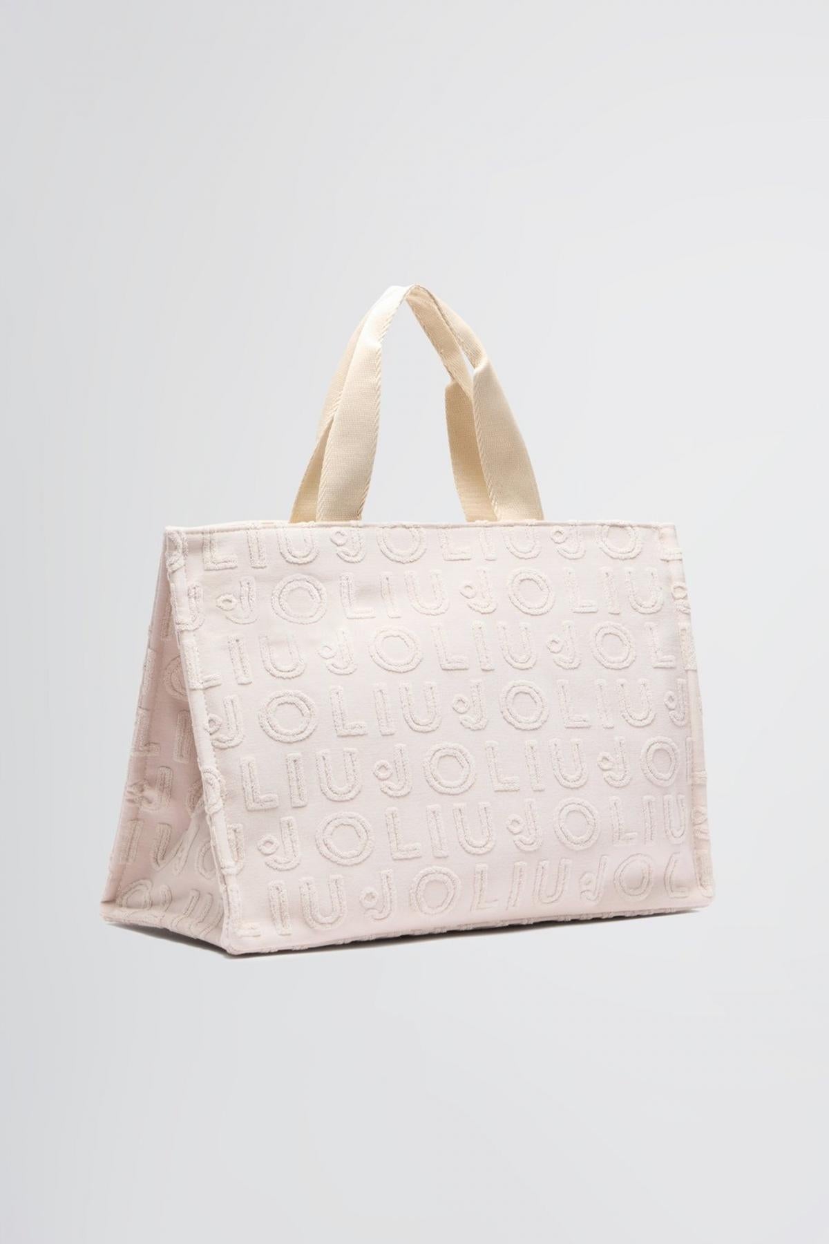LIU-JO L TOTE JACQUARD PLAIN en color ROSA (2)