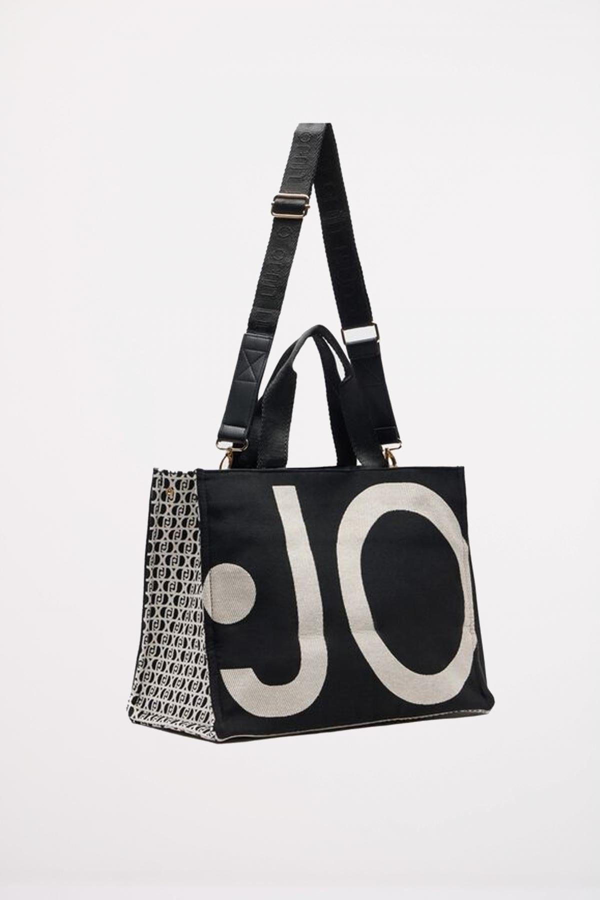 LIU-JO TOTE MONOGRAM JACQUA en color NEGRO (3)