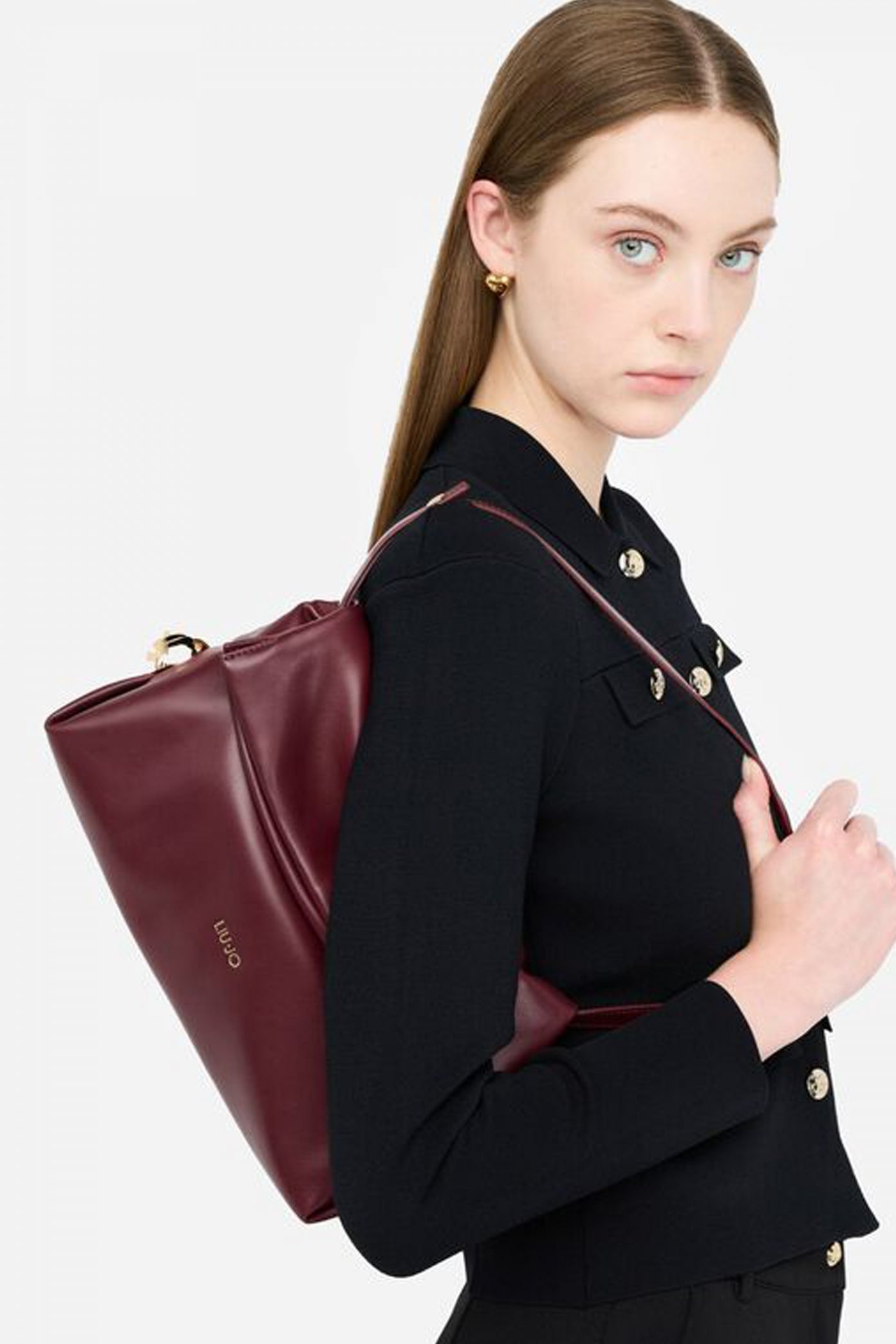 LIU-JO ECS M POCHETTE en color BURDEOS (5)