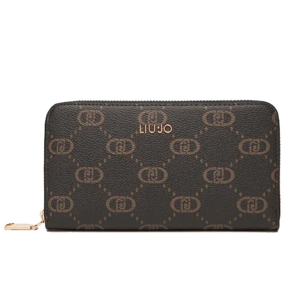 LIU-JO ECS XL ZIP AROUND en color MARRON (4)