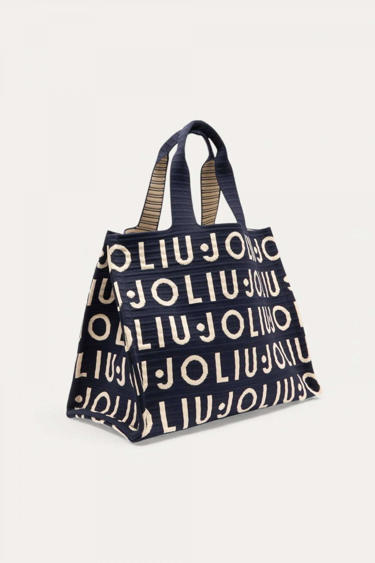 LIU-JO L TOTE KNITTED LOGO en color AZUL (2)