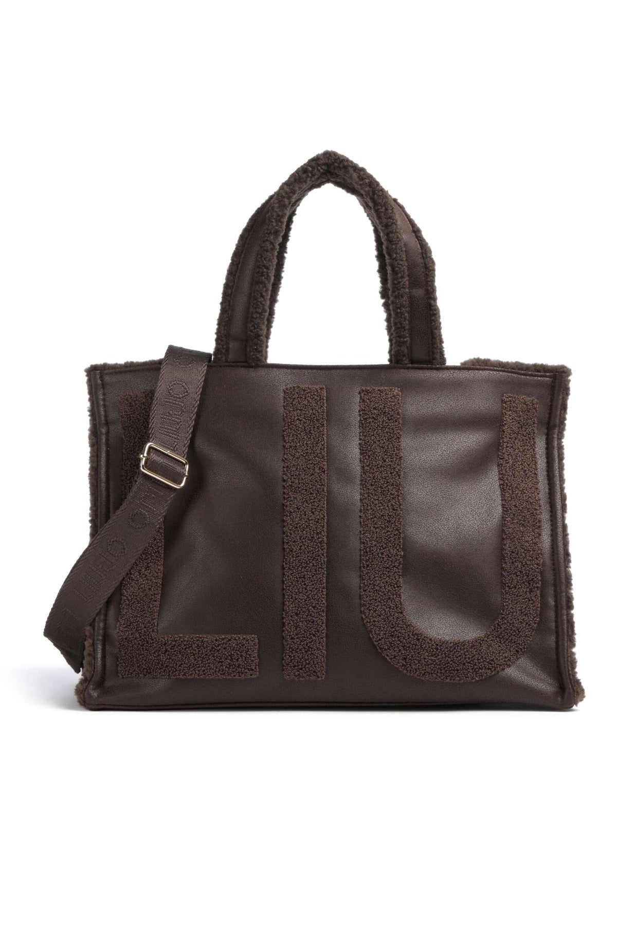 LIU-JO F E TOTE FAKE MONTONE en color MARRON (1)