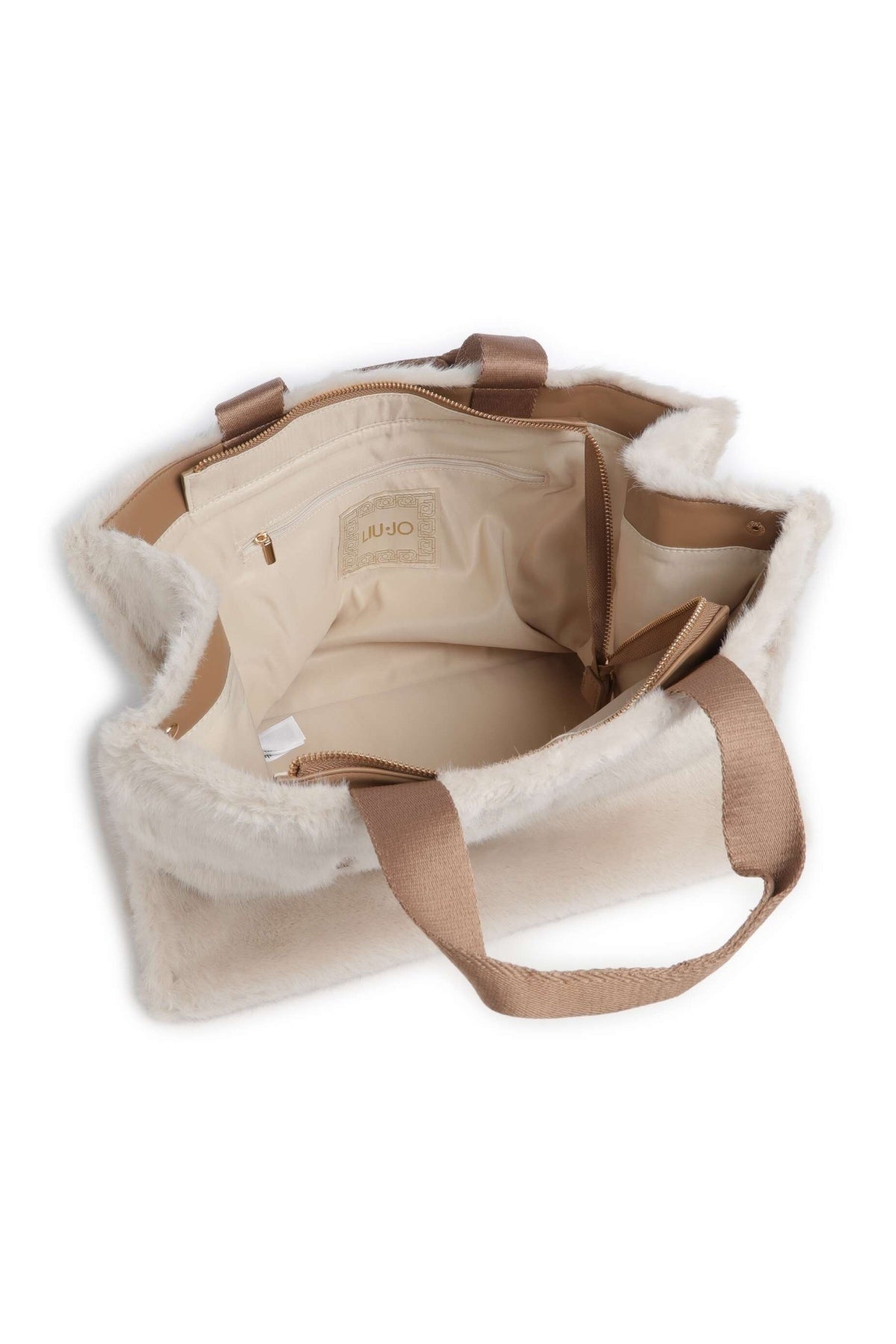 LIU-JO F E TOTE FAKE FUR en color BLANCO (3)