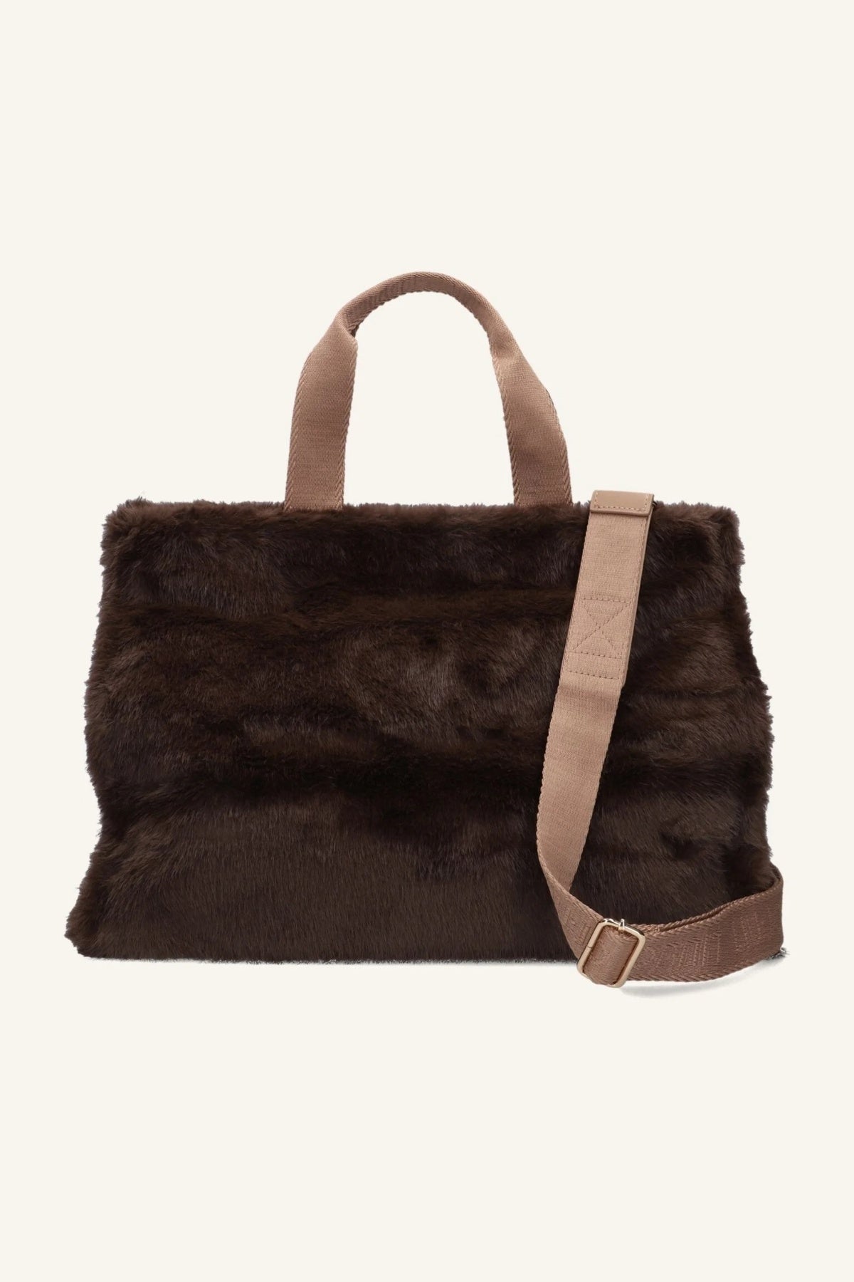 LIU-JO F E TOTE FAKE FUR en color MARRON (2)