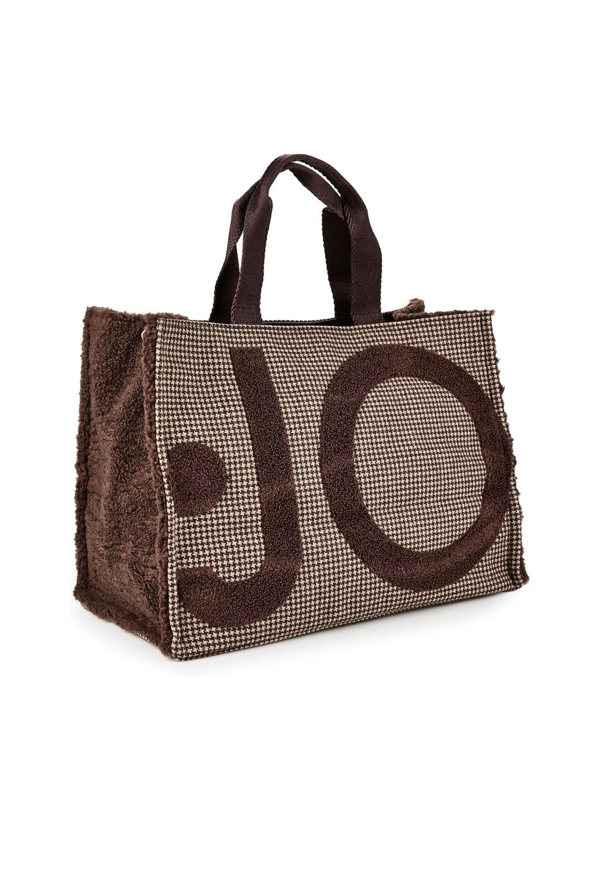 LIU-JO F T TOTE CHECK en color MARRON (2)