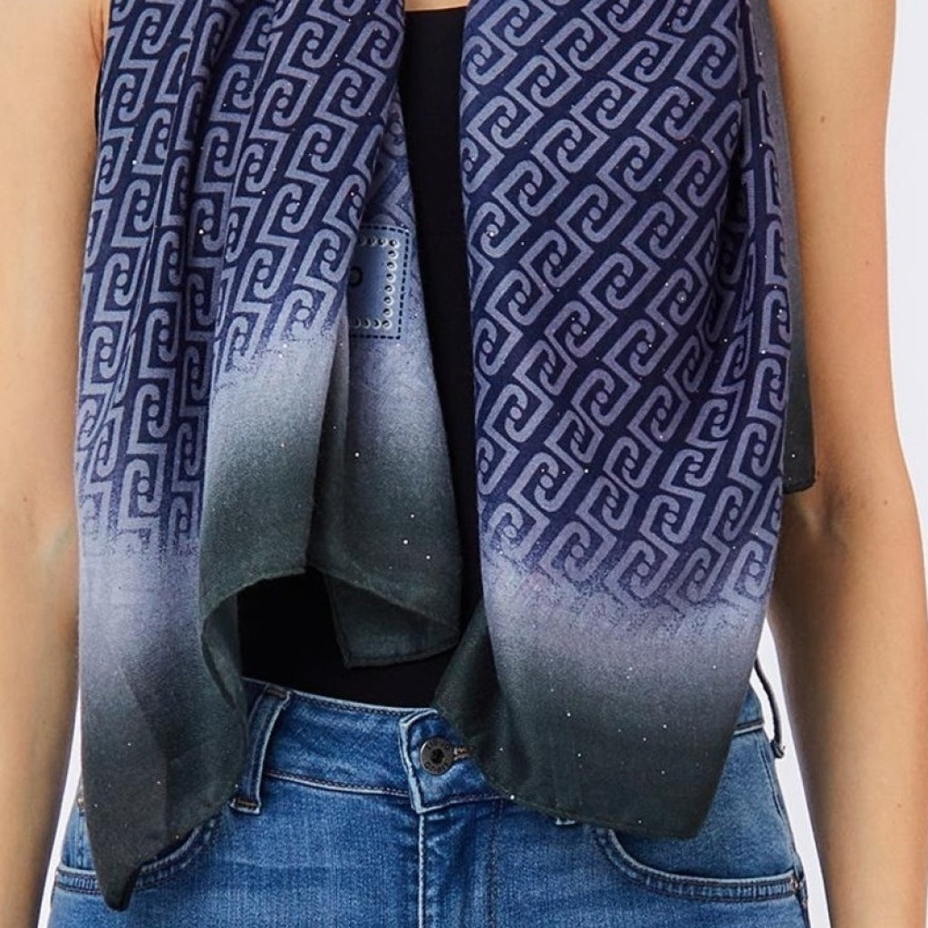 LIU-JO F T STOLA ALLOVER SHADED en color AZUL (6)