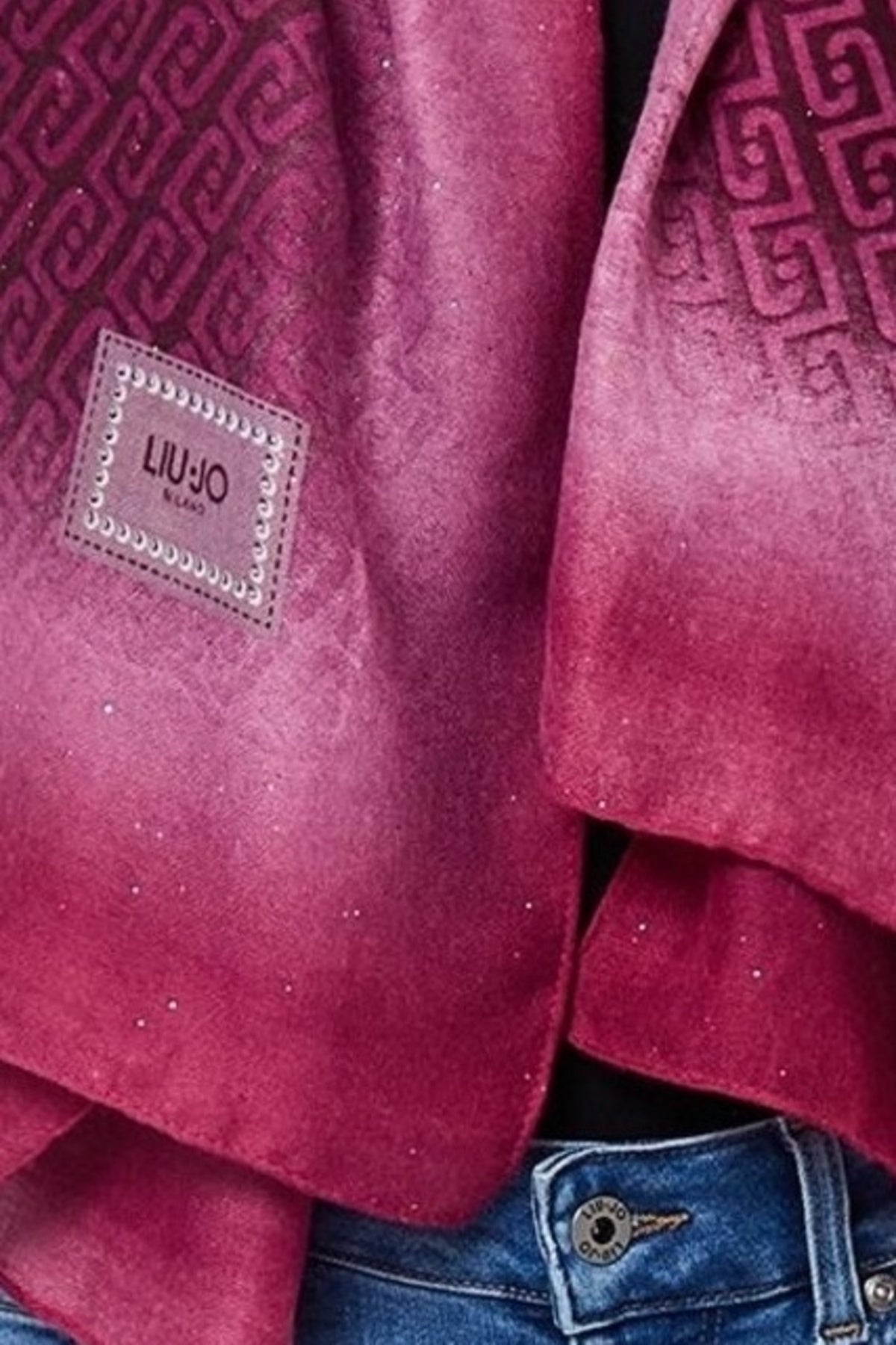 LIU-JO F T STOLA ALLOVER SHADED en color ROSA (2)