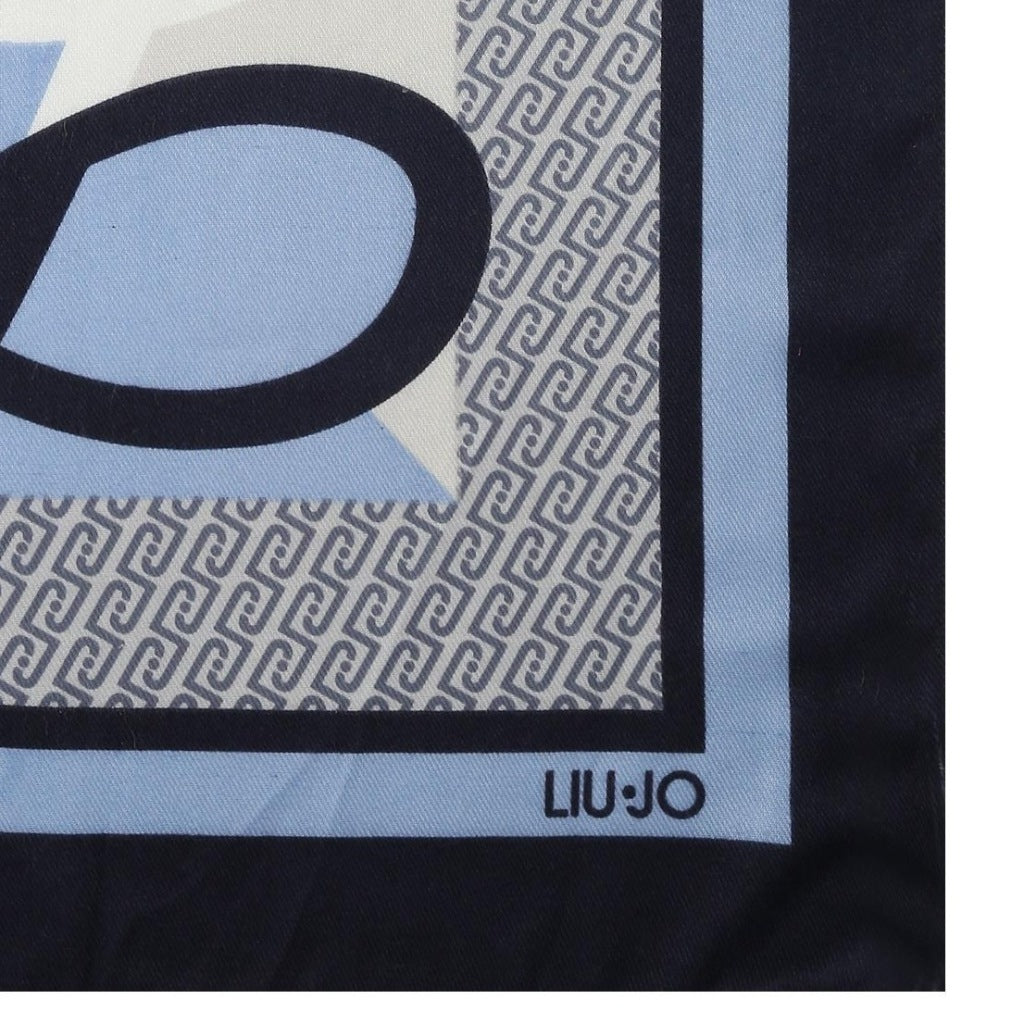 LIU-JO F T FOULARD PORTALOGO en color AZUL (5)