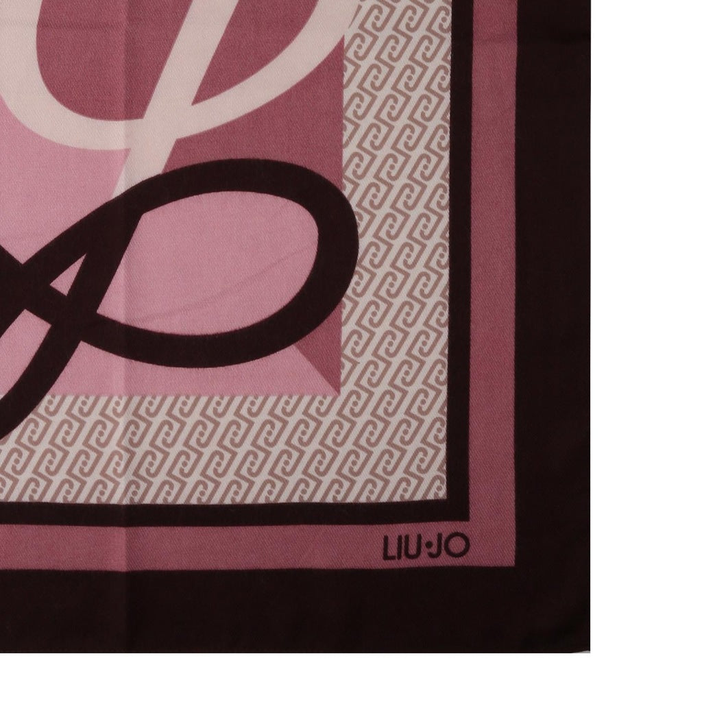 LIU-JO F T FOULARD PORTALOGO en color ROSA (4)