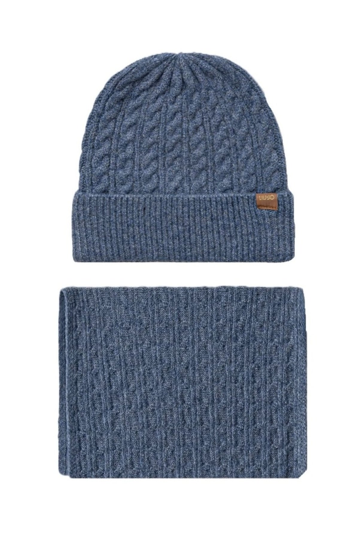 LIU-JO F MAS SET SCIARPA BEANIE en color AZUL (1)