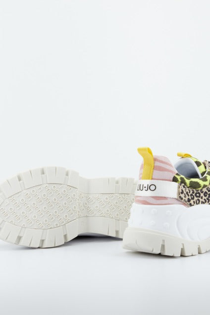 LIU-JO WAVE - SNEAKER BLAC en color ANIMAL PRINT (3)