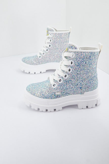 BUFFALO ASPHA LACE UP HI en color PLATA (1)