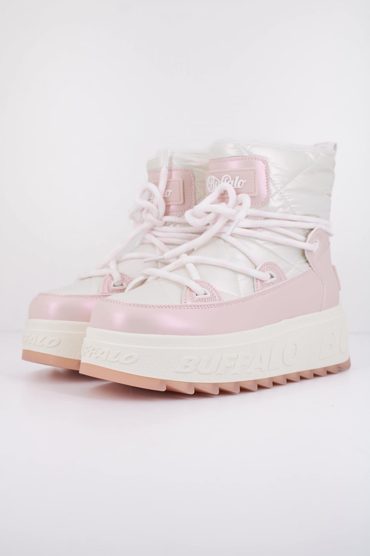 BUFFALO ELIZA SNOW BOOT VEGAN en color ROSA (2)