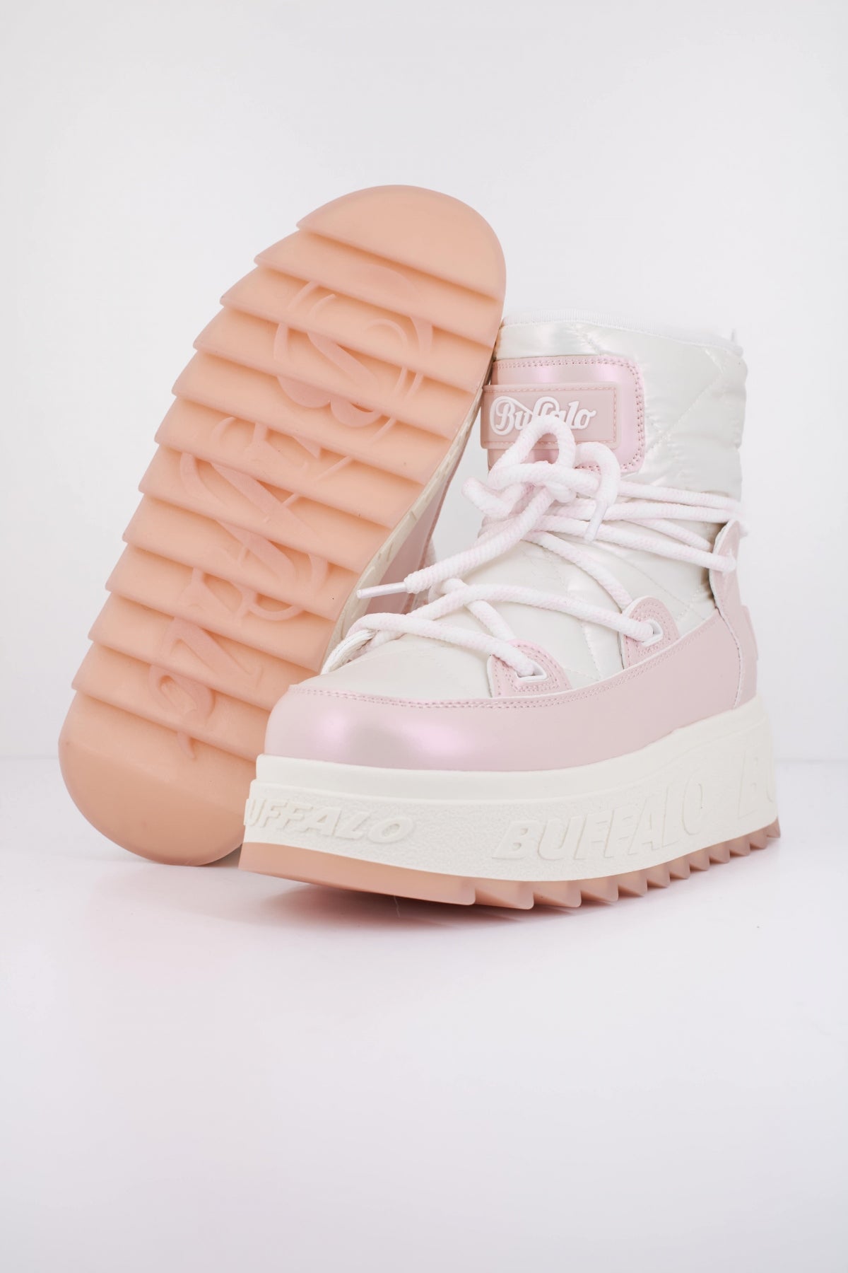 BUFFALO ELIZA SNOW BOOT VEGAN en color ROSA (5)