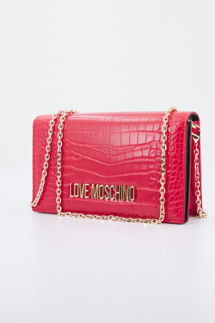 LOVE MOSCHINO JCPPF BOLSA PU ST.CROCO en color ROJO (1)