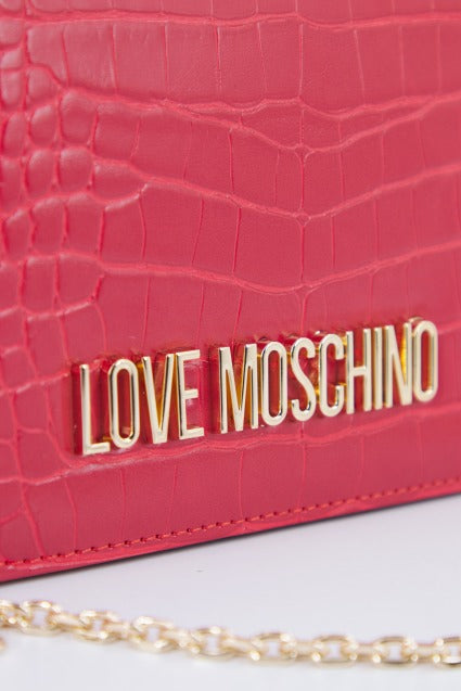LOVE MOSCHINO JCPPF BOLSA PU ST.CROCO en color ROJO (4)
