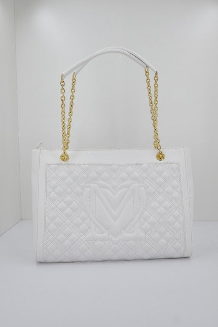 LOVE MOSCHINO JCPPG BORSA QUILTED PU en color BLANCO (3)